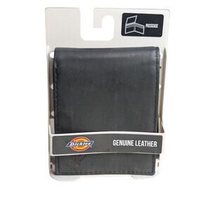 Dickies Genuine Leather Passcase Men's Wallet Black 31D1220004 New Free Shipping